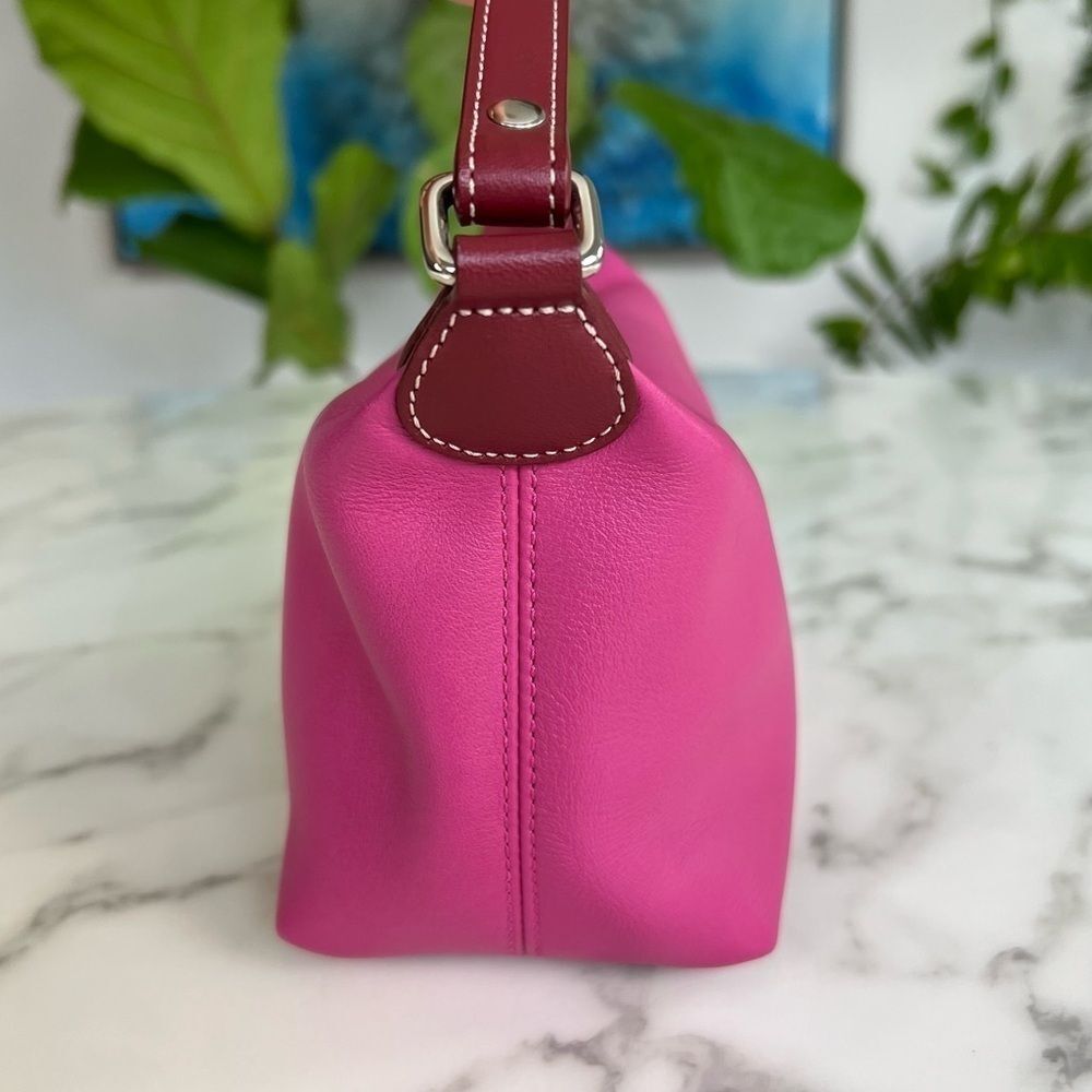 COACH Vintage Y2K EST. 1941 Leatherware Mini Shoulder Baguette Bag Pink Leather - Picture 5 of 12